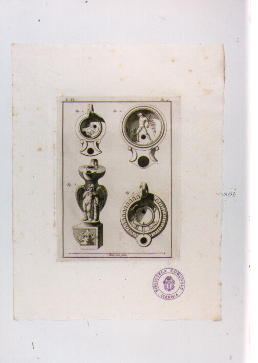 LUCERNE CON SIMBOLO DELLA CONCORDIA (stampa) - ambito napoletano (sec. XIX)