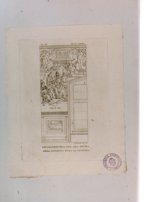 FELICE III ASSISTITO DALLA FORTEZZA (stampa) di Pippi Giulio detto Giulio Romano, Camilli Gioacchino (sec. XIX)
