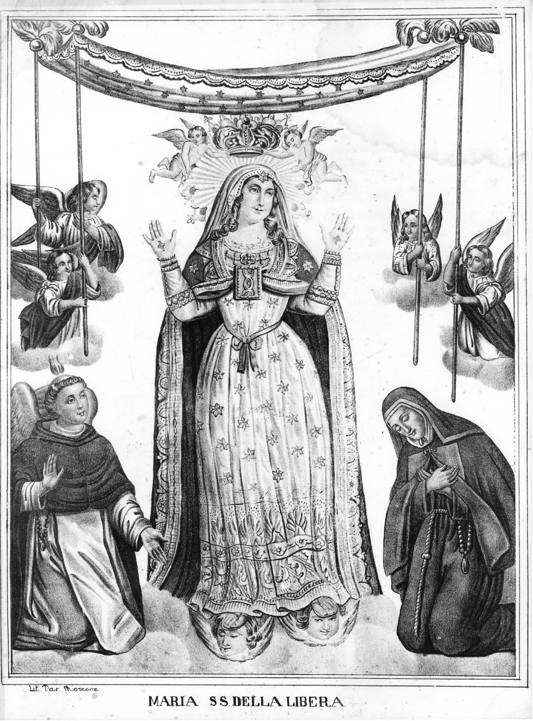 Madonna della Libera (stampa) di Morrone P (sec. XIX)