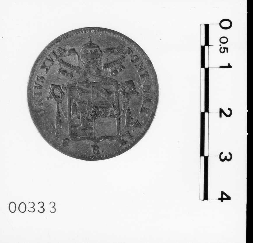 moneta - 1 baiocco (sec. XIX d.C)