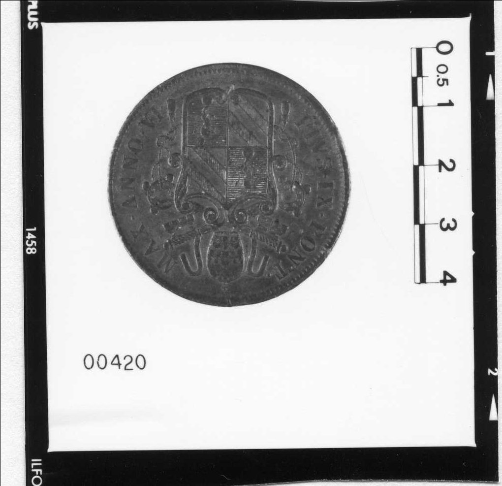 moneta - 5 baiocchi (sec. XIX d.C)