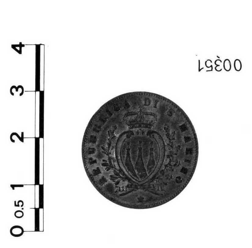 moneta - 5 centesimi (sec. XIX d.C)