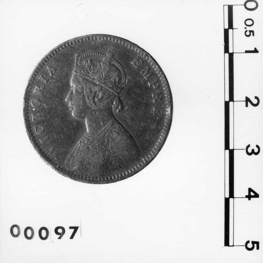 moneta - 1/2 anna (secc. XIX d.C)