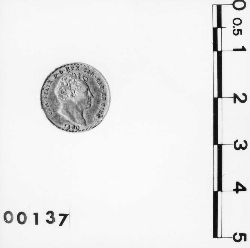 moneta - 25 centesimi (sec. XIX d.C)