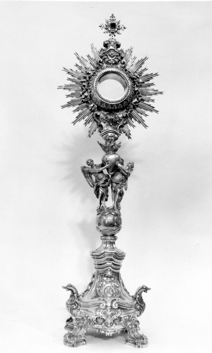 ostensorio - a raggiera - bottega napoletana (inizio sec. XIX)