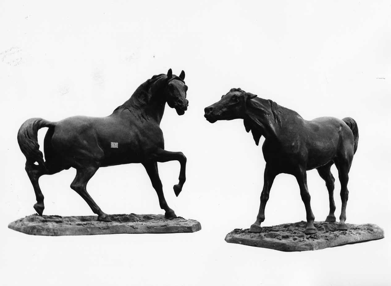 cavallo (scultura, coppia) - bottega Italia meridionale (sec. XIX)