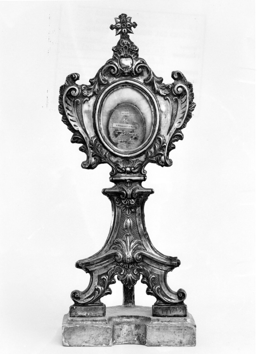 reliquiario - a ostensorio - bottega napoletana (sec. XIX)