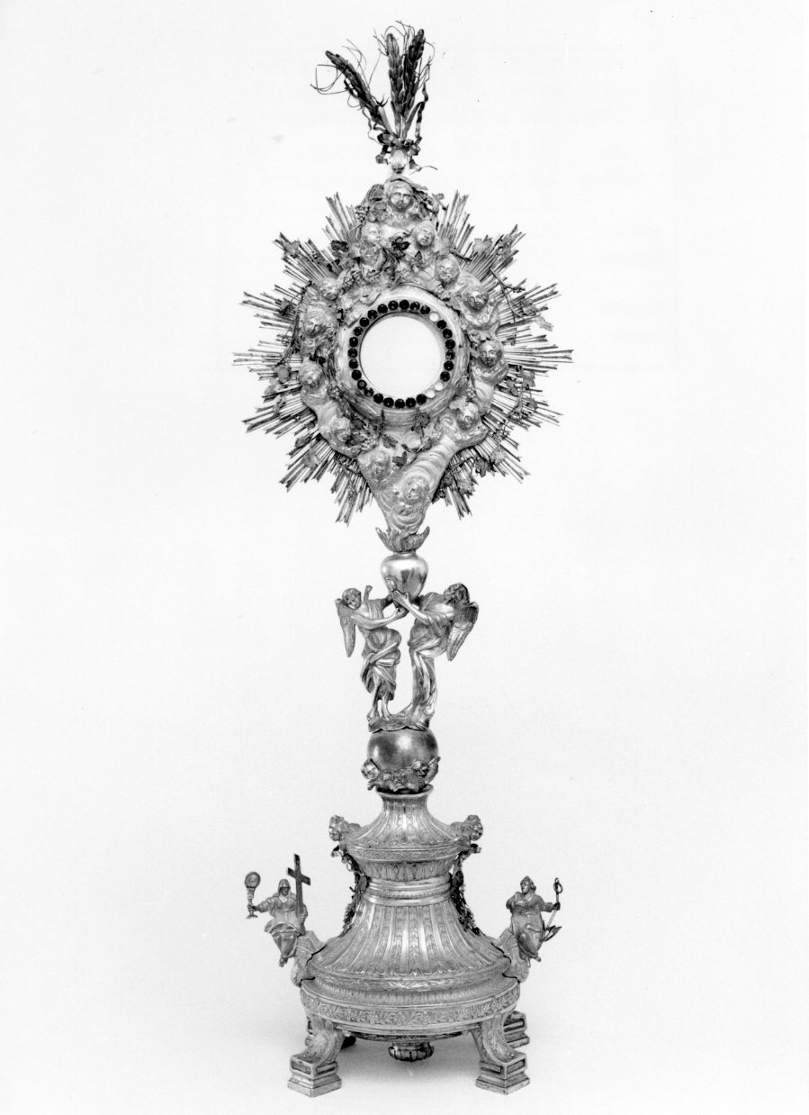 ostensorio - a raggiera, opera isolata - bottega napoletana (prima metà sec. XIX)