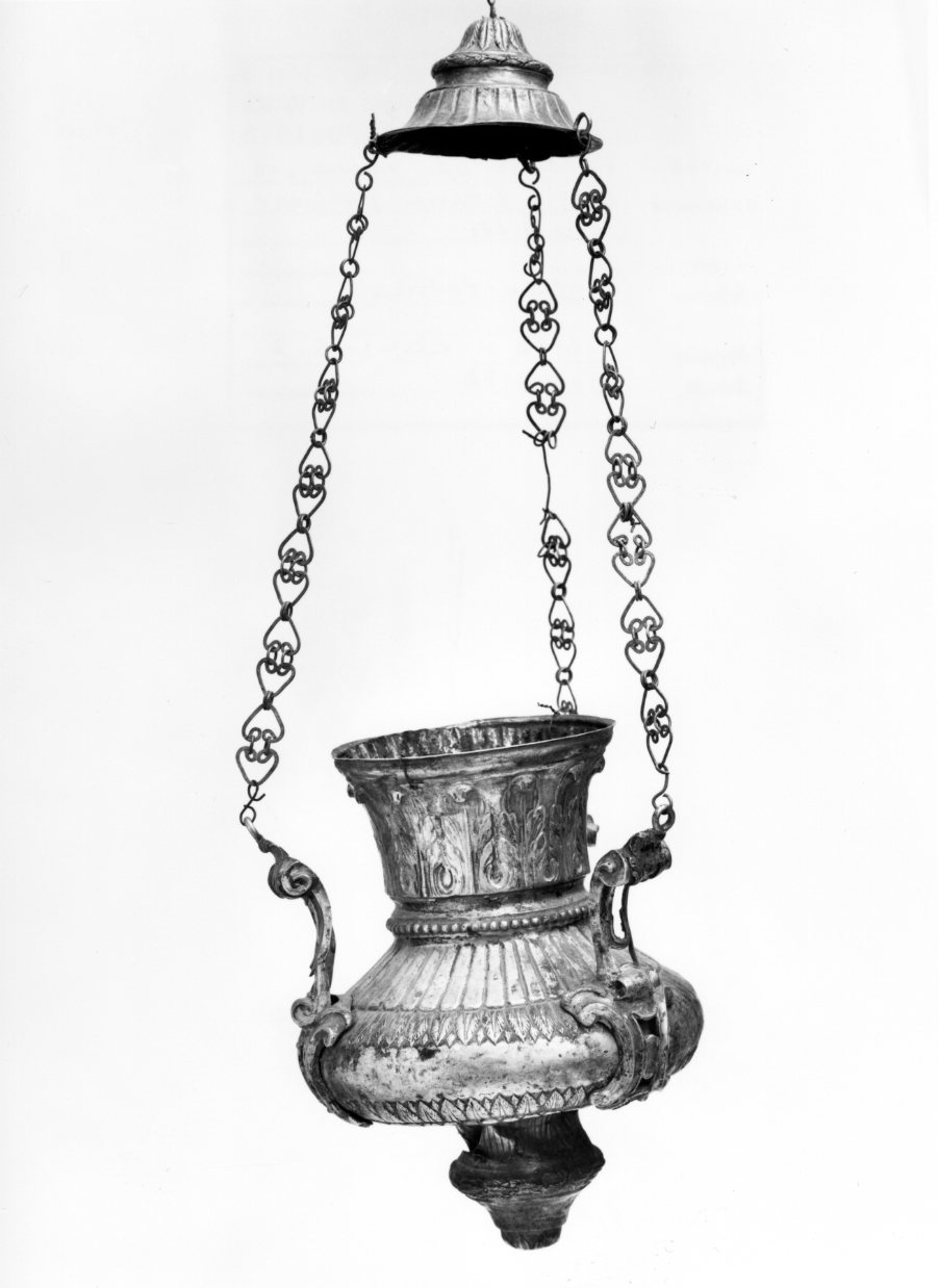 lampada pensile, opera isolata - bottega napoletana (sec. XIX)