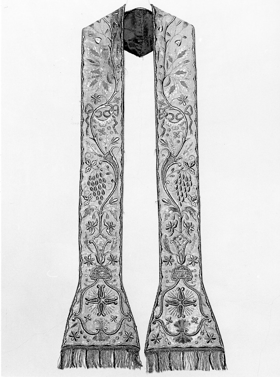 stola - manifattura salentina (fine/inizio secc. XVIII/ XIX)