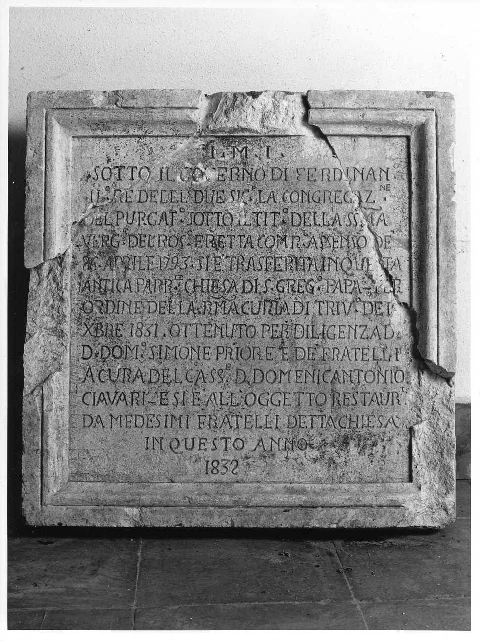 lapide - bottega molisana (sec. XIX)