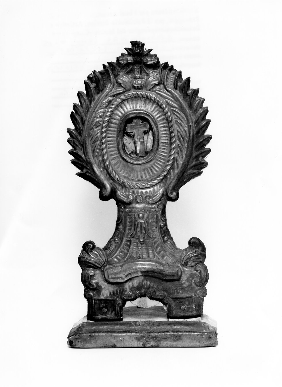 reliquiario - a ostensorio - bottega molisana (fine/inizio secc. XIX/ XX)