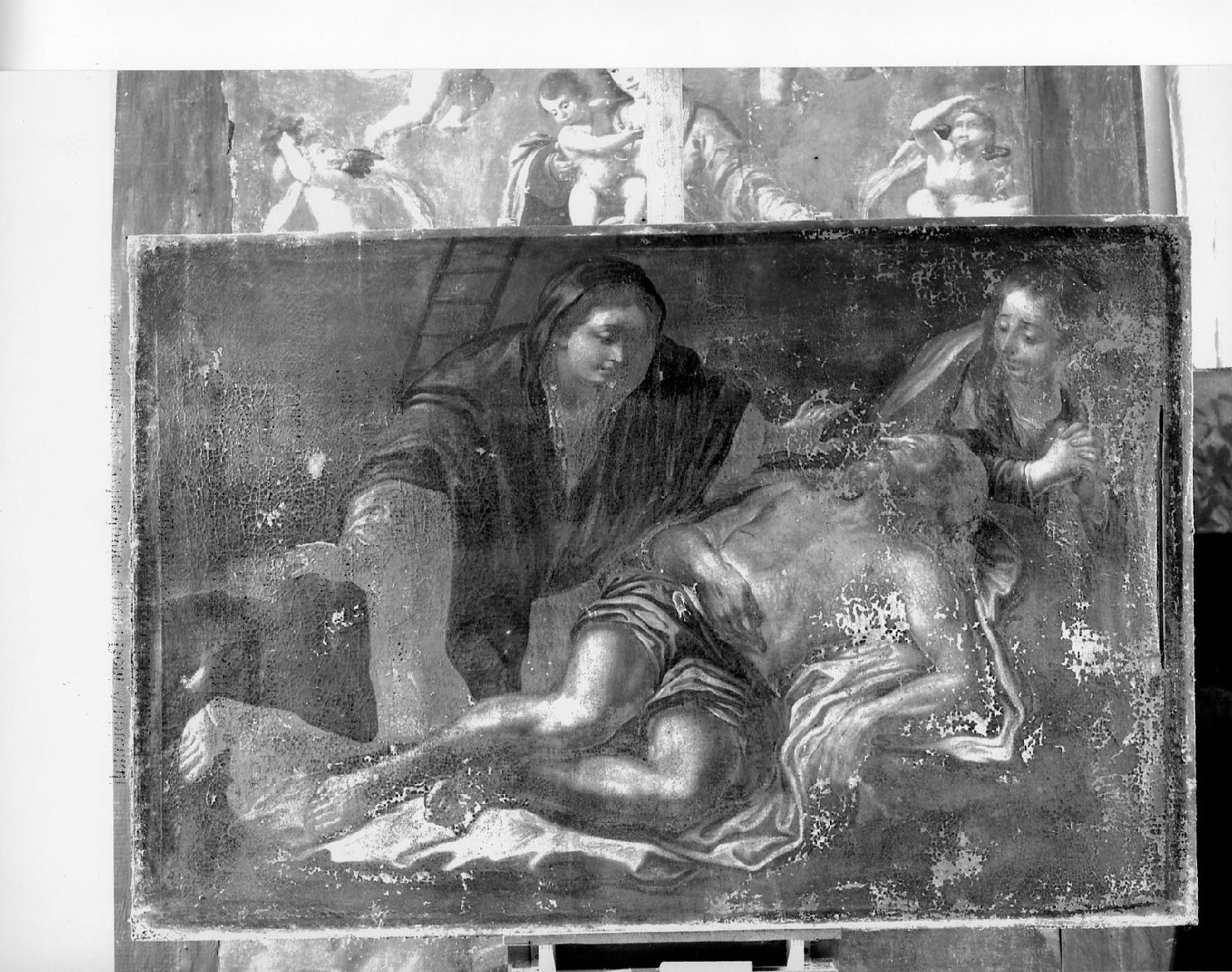 compianto sul Cristo morto (dipinto) - bottega napoletana (metà sec. XVII)