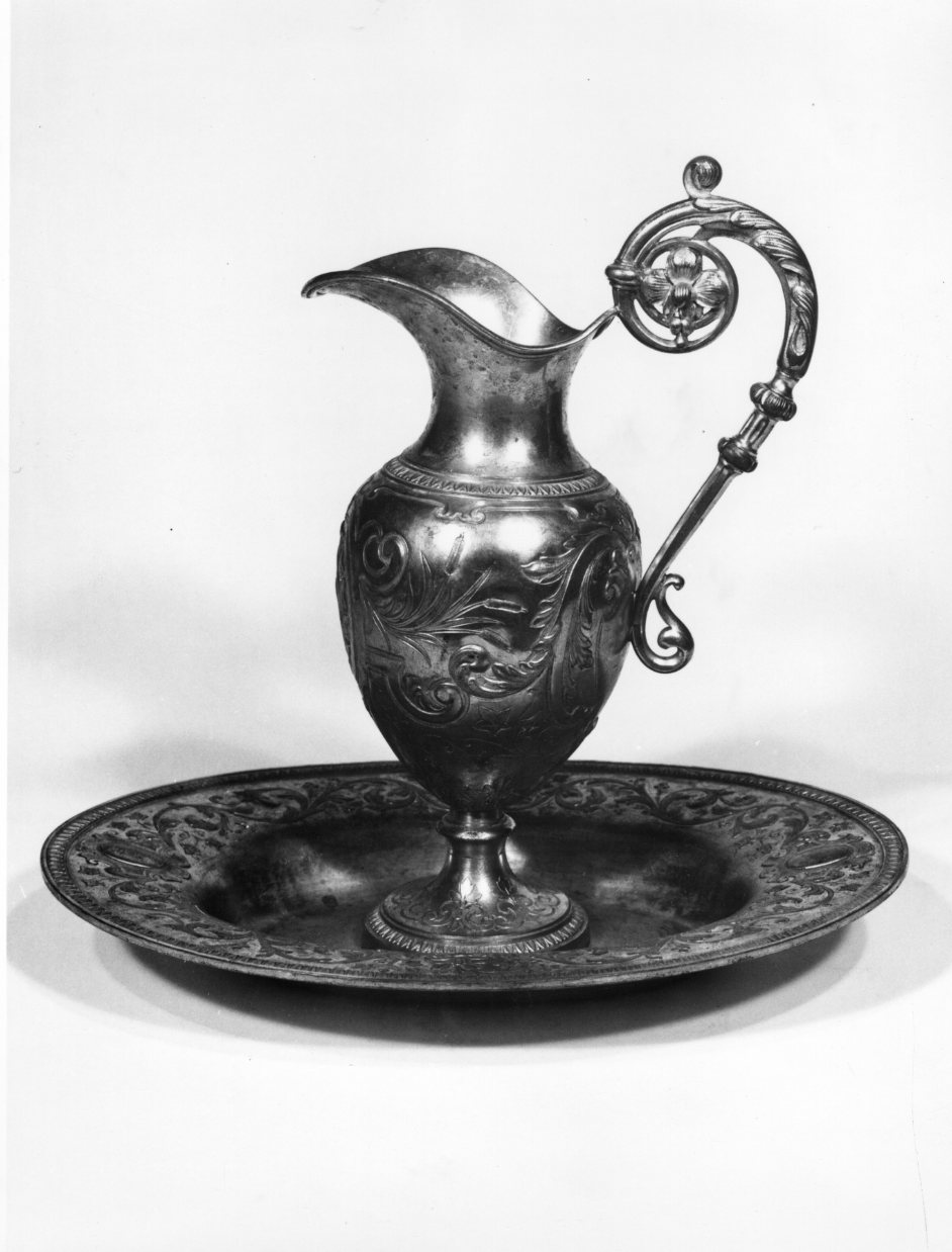 bacile, elemento d'insieme - bottega Italia meridionale (secc. XIX/ XX)