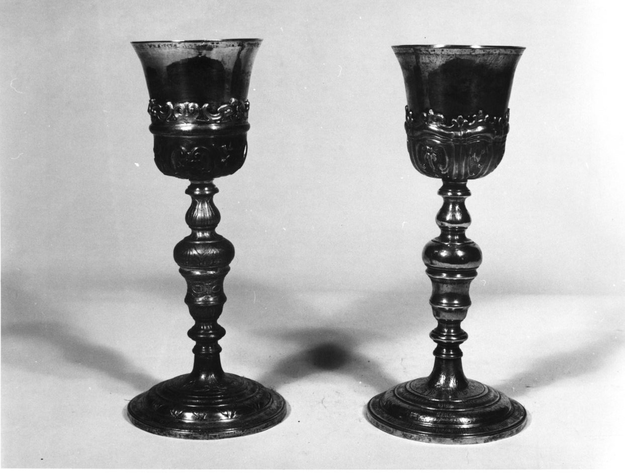 calice, coppia - bottega napoletana (secc. XVIII/ XIX)