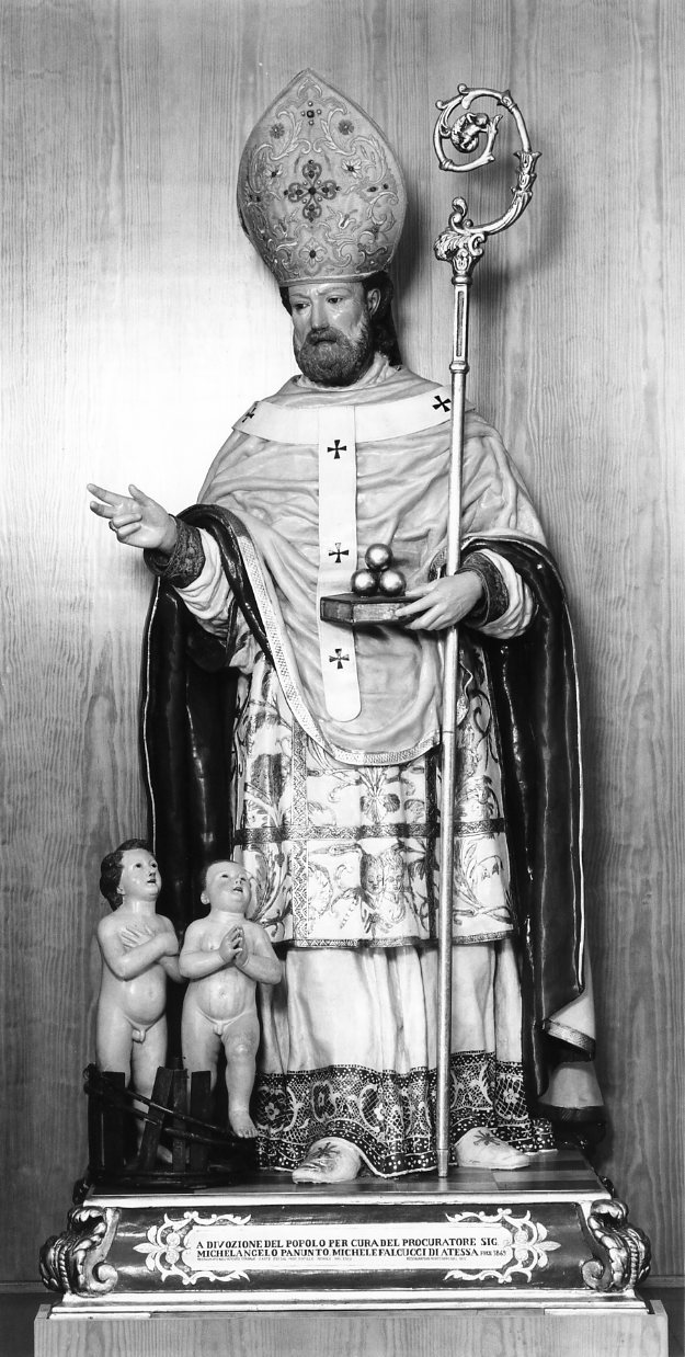 San Nicola di Bari (statua) di Falcucci Michele (attribuito) (sec. XIX)