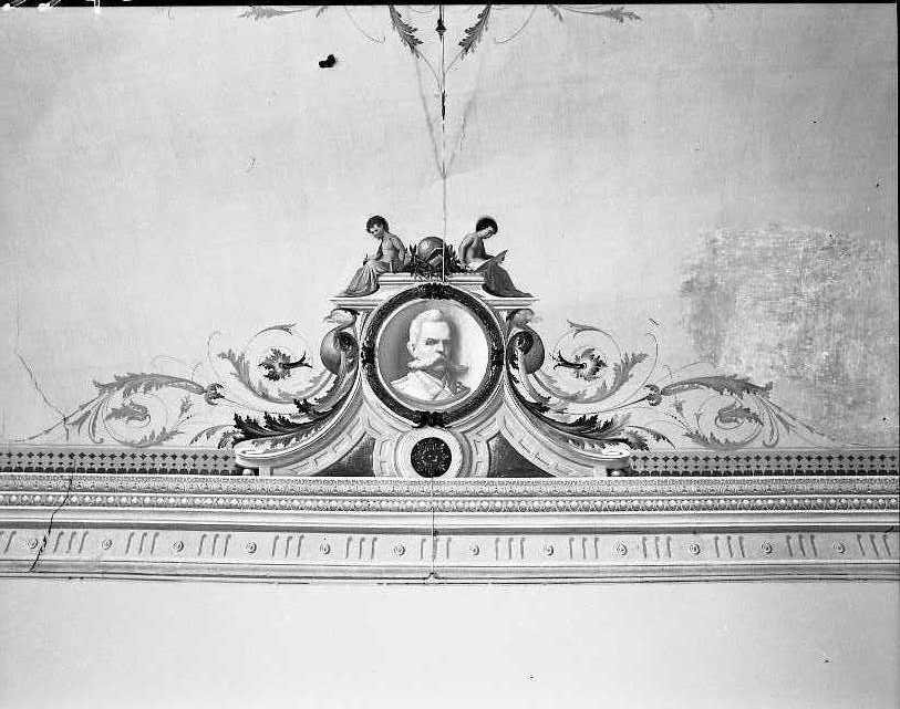 ritratto di Vittorio Emanuele II (decorazione pittorica, elemento d'insieme) di Benevento Luigi (inizio sec. XX)