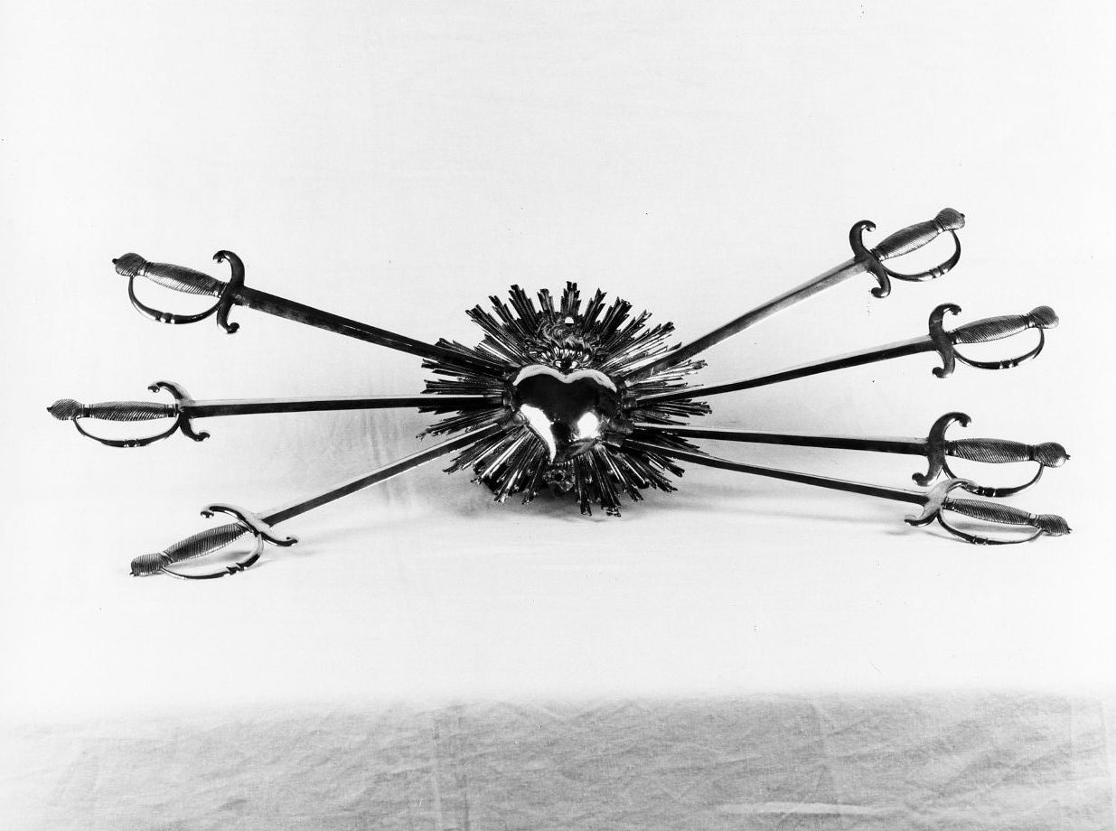 attributo iconografico di immagine sacra - bottega napoletana (seconda metà sec. XIX)