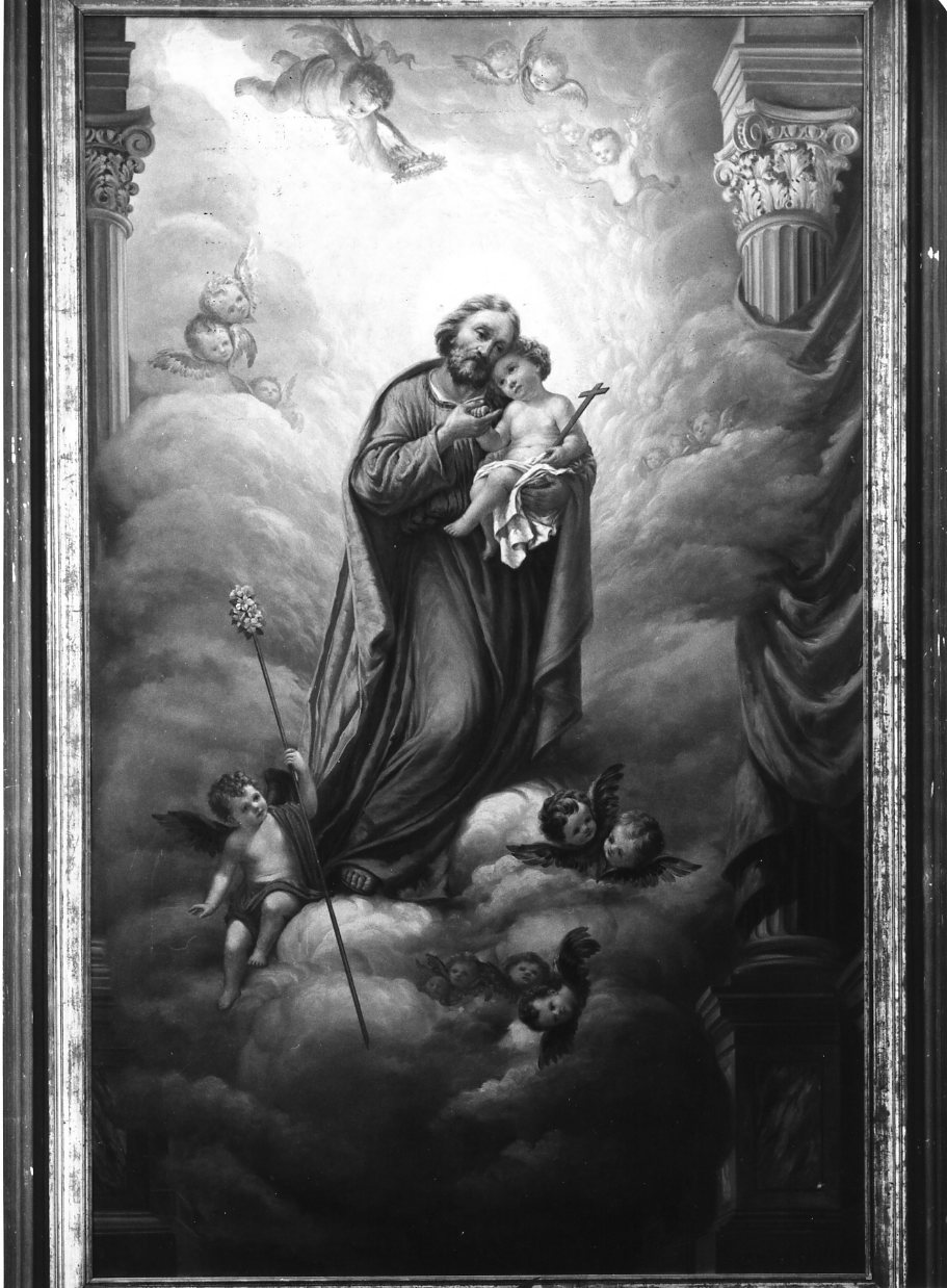 San Giuseppe in Gloria (dipinto) di Casagrande Vittorio (attribuito) (sec. XX)