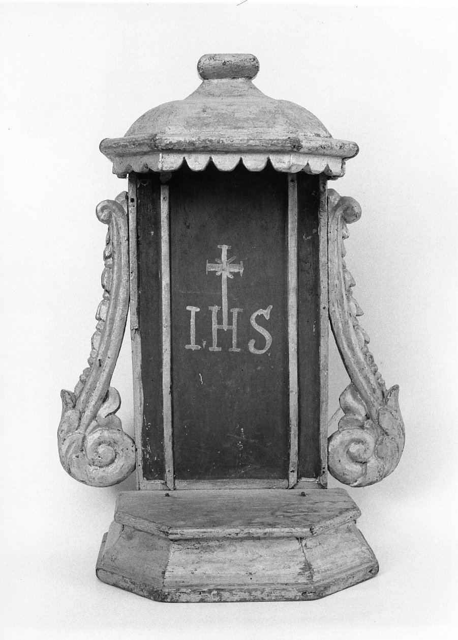 tronetto per esposizione eucaristica, opera isolata - bottega Italia meridionale (secc. XVIII/ XIX)