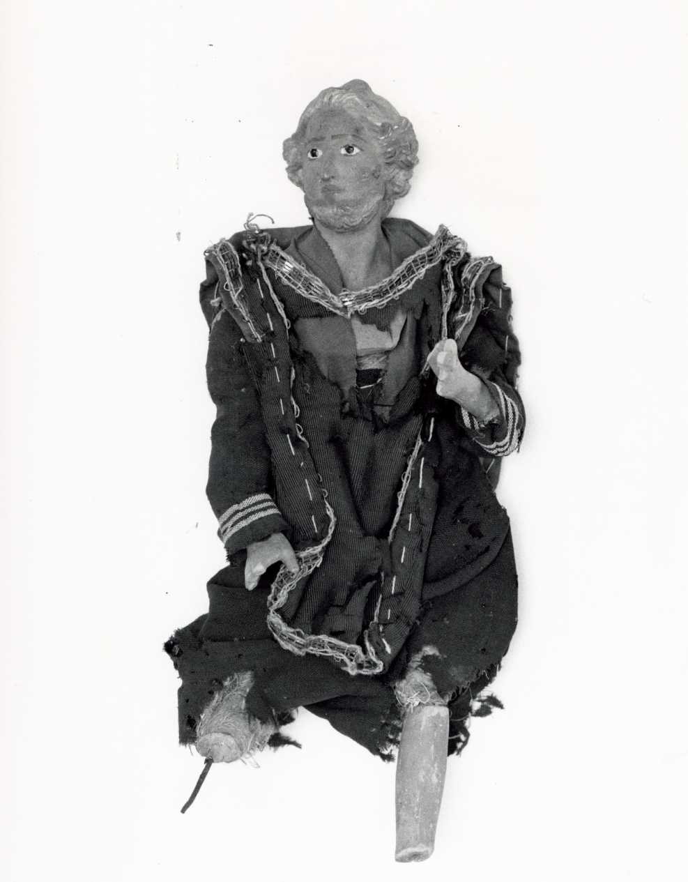 pastore (statuetta di presepio, opera isolata) - bottega napoletana (secc. XVIII/ XIX)