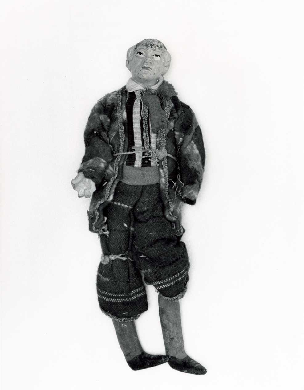 popolano anziano (statuetta di presepio, opera isolata) - bottega napoletana (secc. XVIII/ XIX)