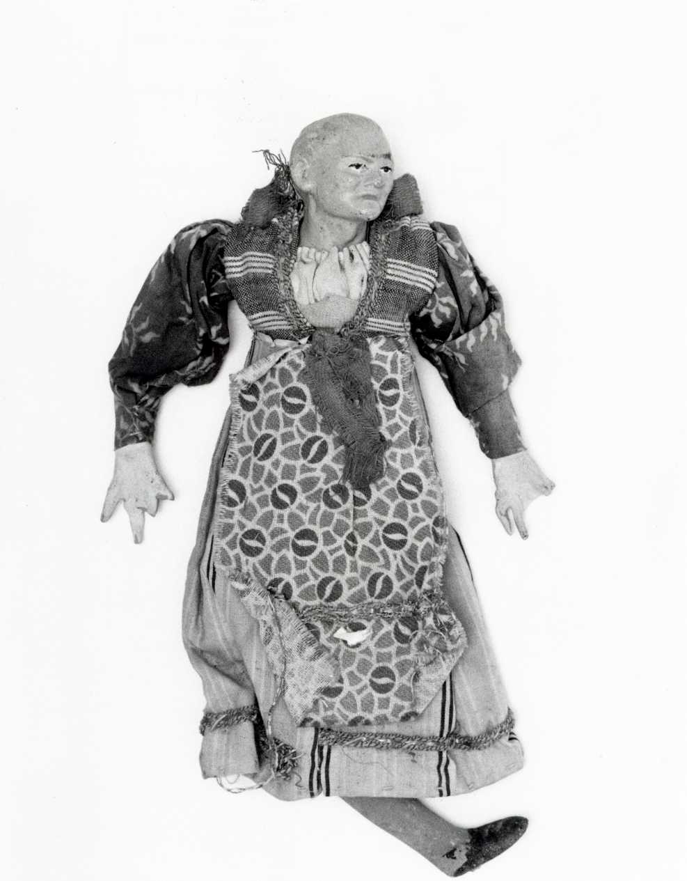 popolana anziana (statuetta di presepio, opera isolata) - bottega napoletana (secc. XVIII/ XIX)