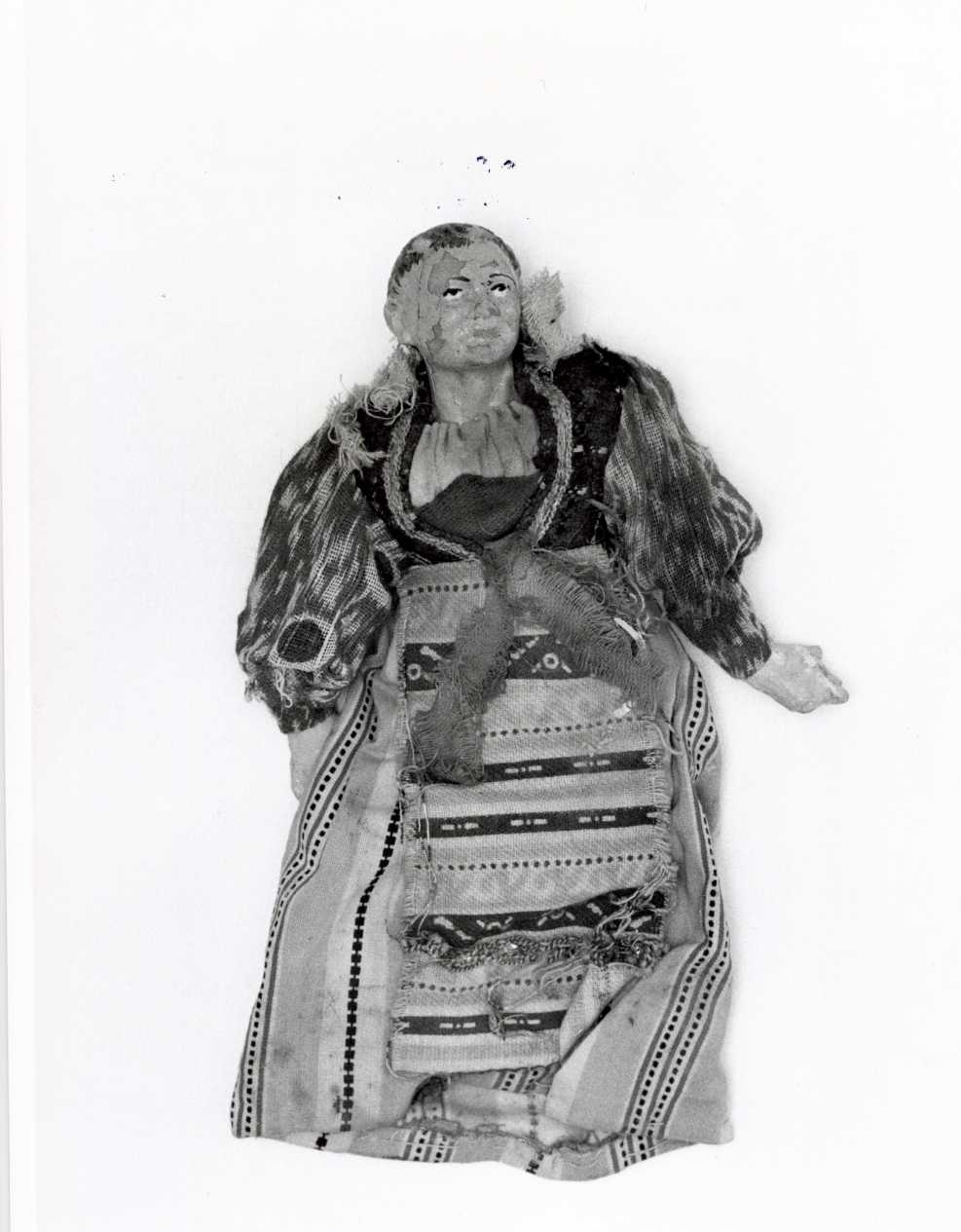 popolana anziana (statuetta di presepio, opera isolata) - bottega napoletana (secc. XVIII/ XIX)