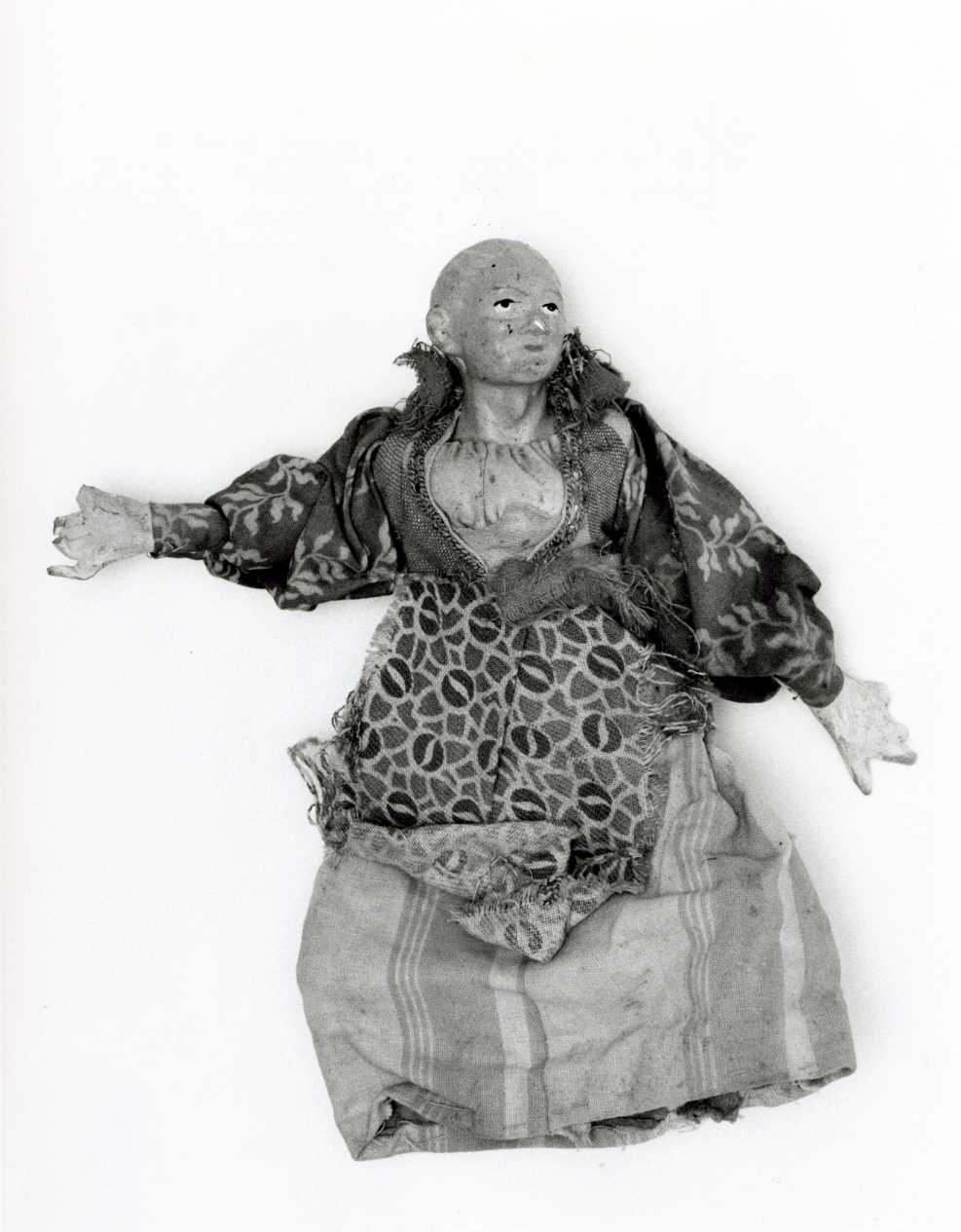 popolana anziana (statuetta di presepio, opera isolata) - bottega napoletana (secc. XVIII/ XIX)