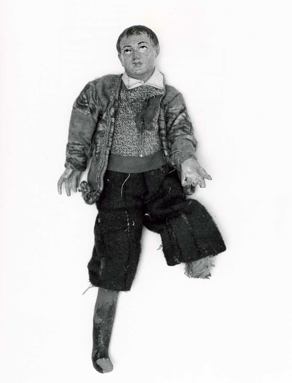 popolano giovane (statuetta di presepio, opera isolata) - bottega napoletana (secc. XVIII/ XIX)