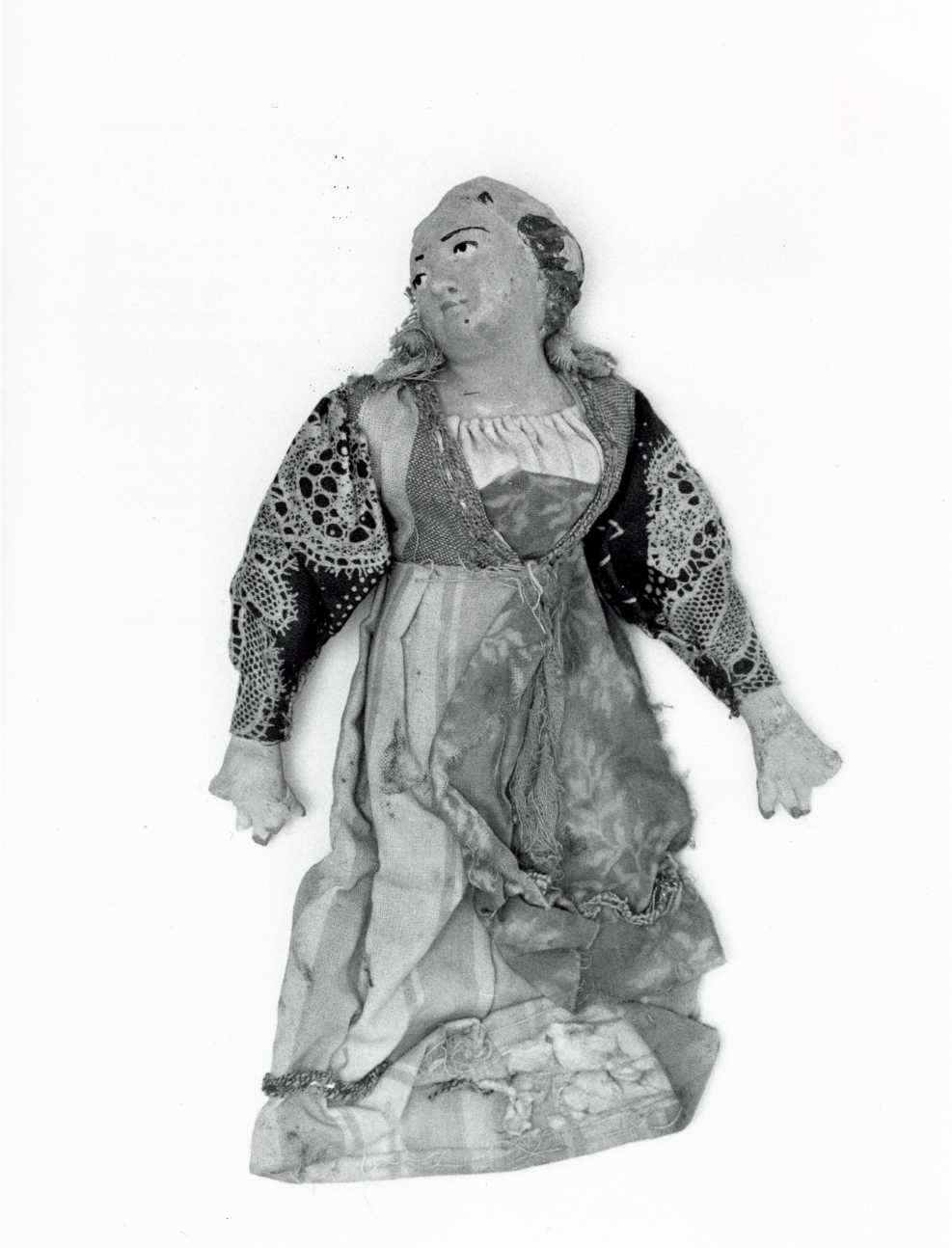 popolana giovane (statuetta di presepio, opera isolata) - bottega napoletana (secc. XVIII/ XIX)