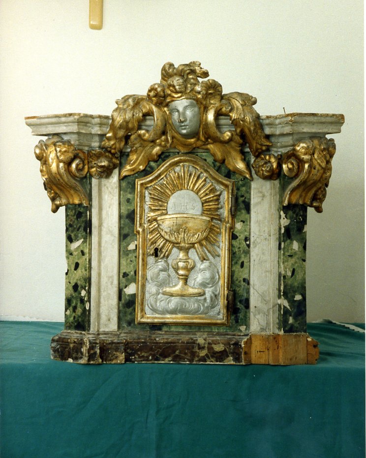 tabernacolo, frammento - bottega molisana (fine sec. XVIII)