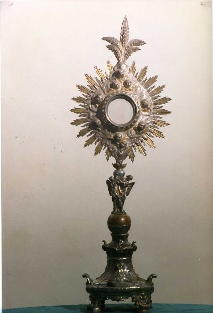 ostensorio - a raggiera - bottega napoletana (sec. XVIII)
