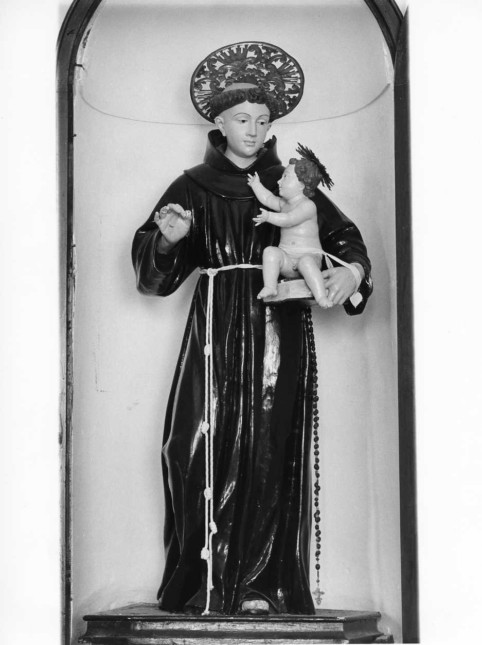 Sant'Antonio da Padova con il bambino (statua, opera isolata) - bottega molisana (secc. XVIII/ XIX)