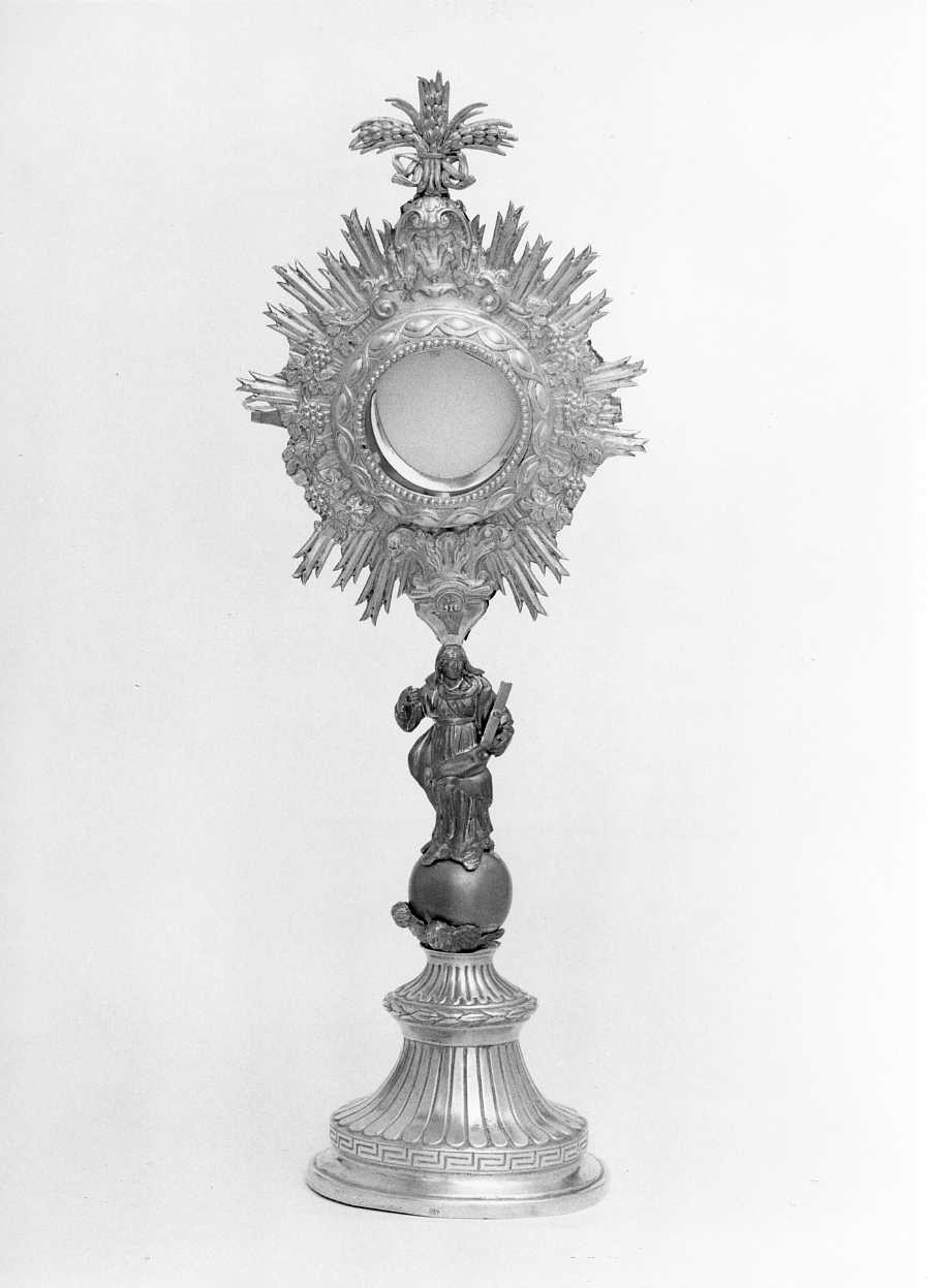ostensorio - a raggiera, opera isolata di Monogrammista V.L (attribuito) (fine/inizio secc. XVIII/ XIX)