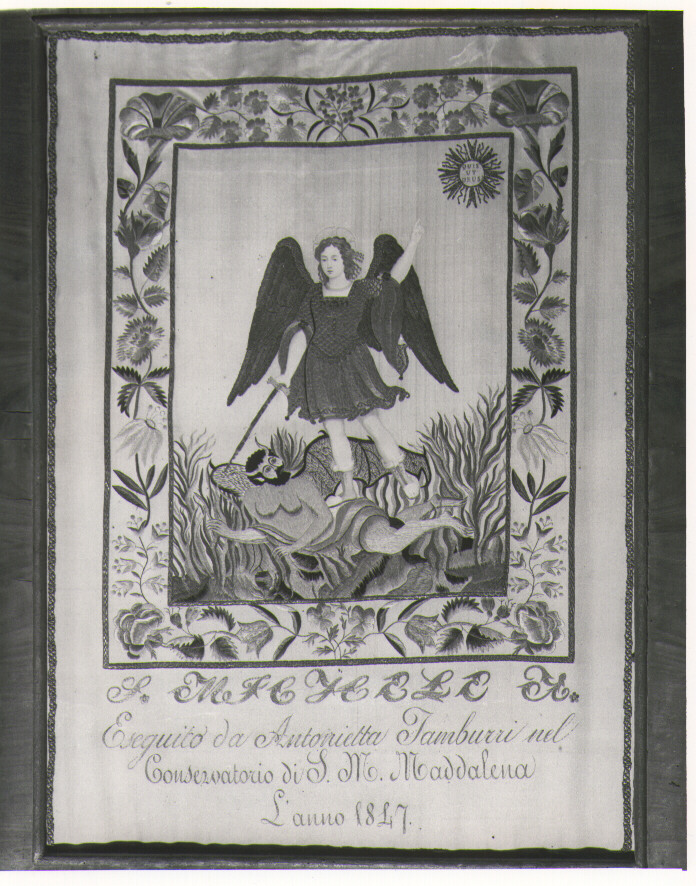 San Michele Arcangelo (cortina) di Tamburri Antonietta (sec. XIX)