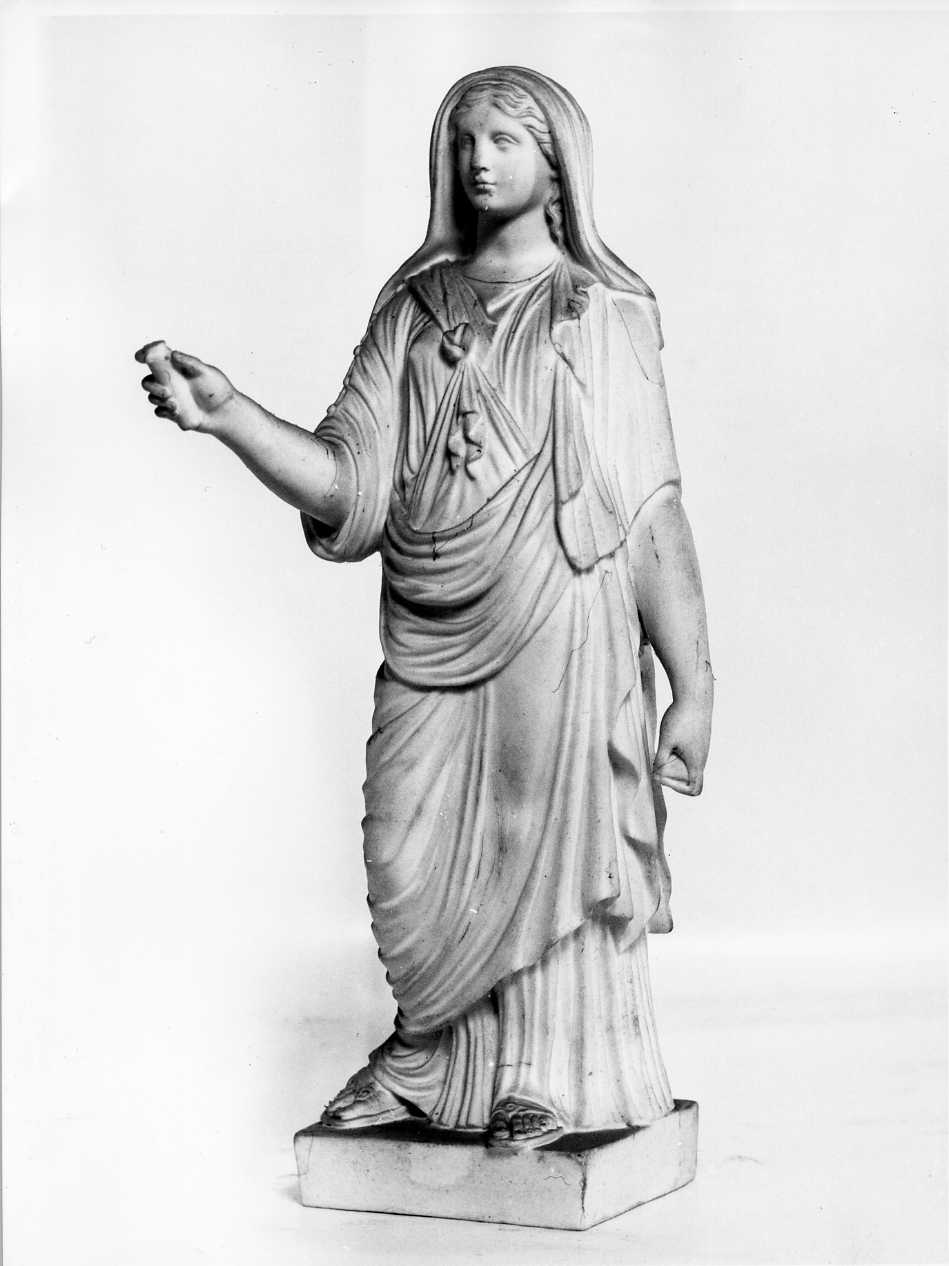 Figura muliebre (scultura miniaturistica) - Real Fabbrica Ferdinandea (inizio sec. XIX)