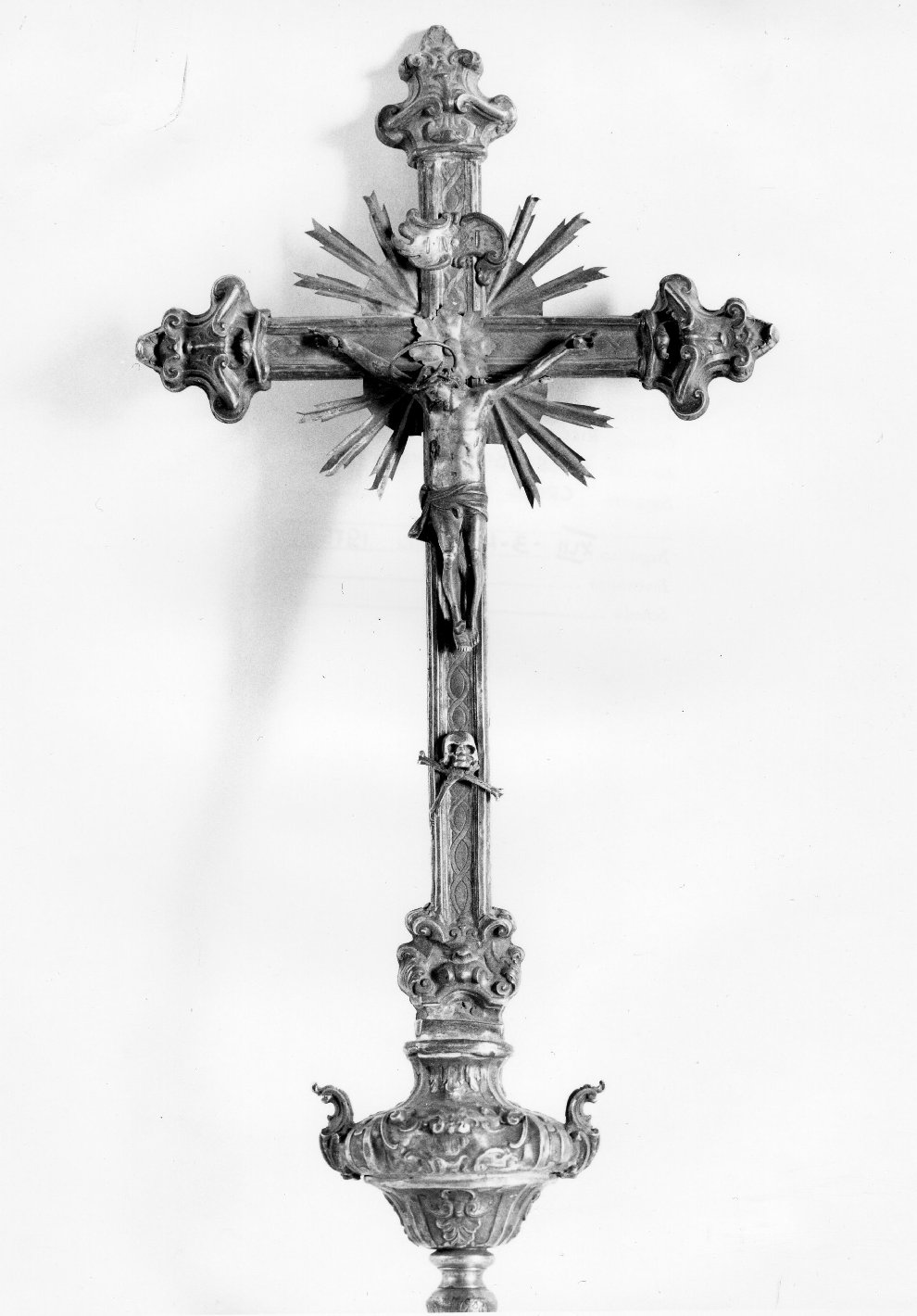 croce processionale, opera isolata - bottega Italia meridionale (sec. XVIII)