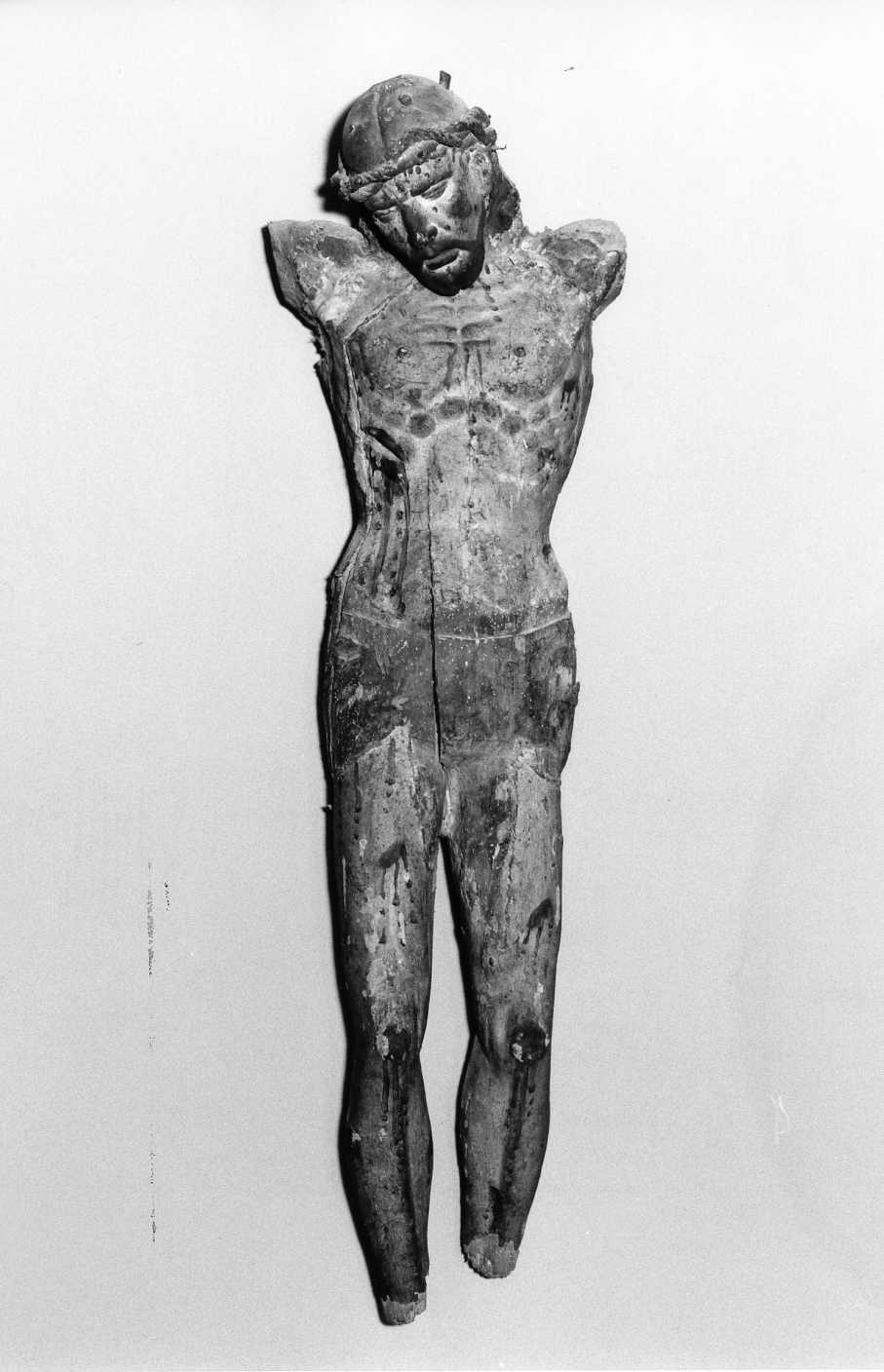 crocifisso, frammento - bottega molisana (sec. XV)