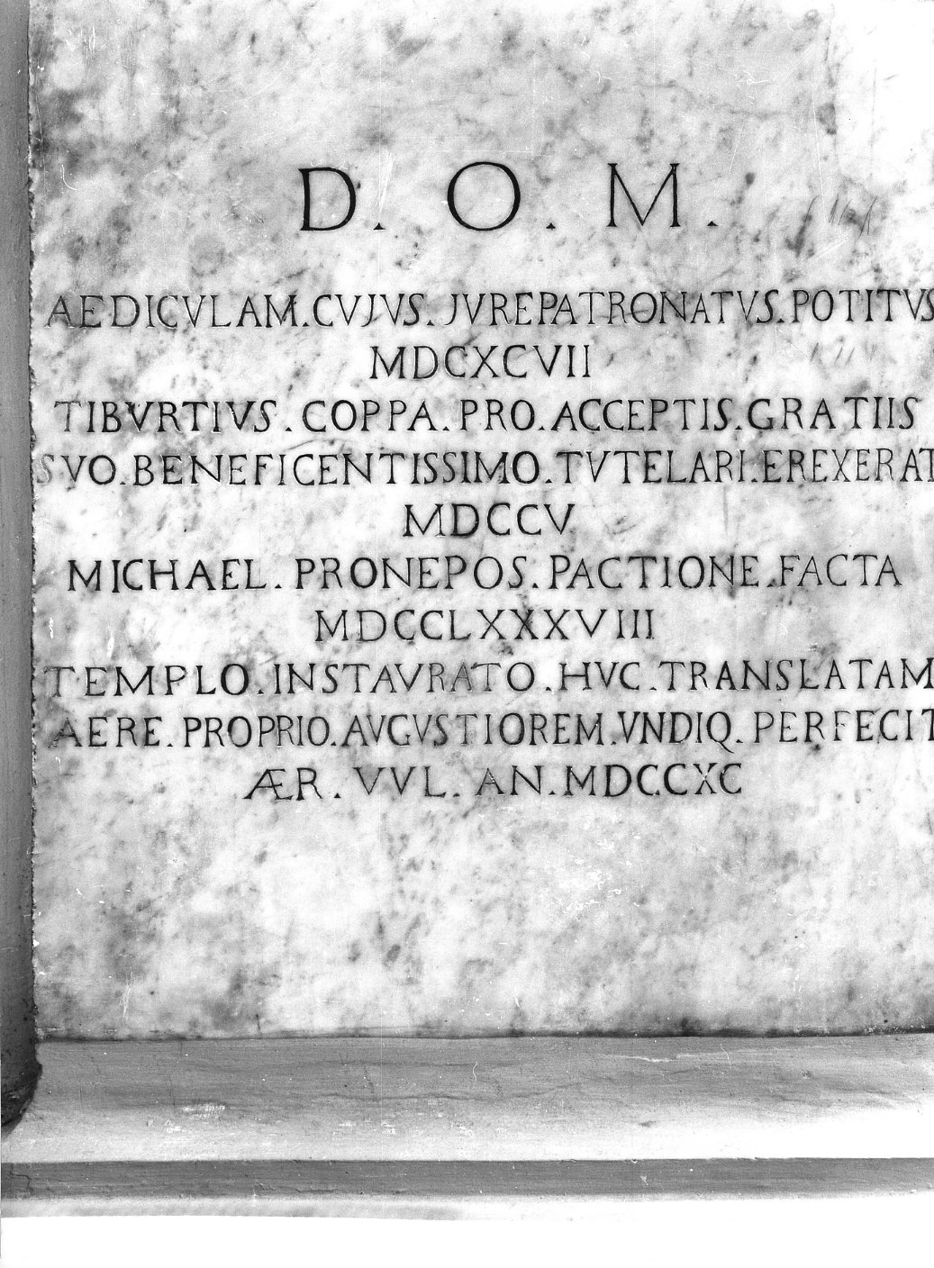 lapide commemorativa - bottega molisana (fine sec. XVIII)