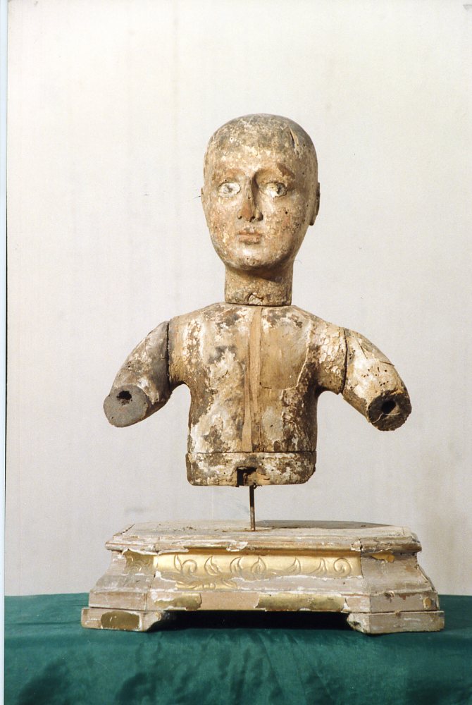 Gesù Bambino (statua, frammento) - bottega Italia meridionale (sec. XIII)