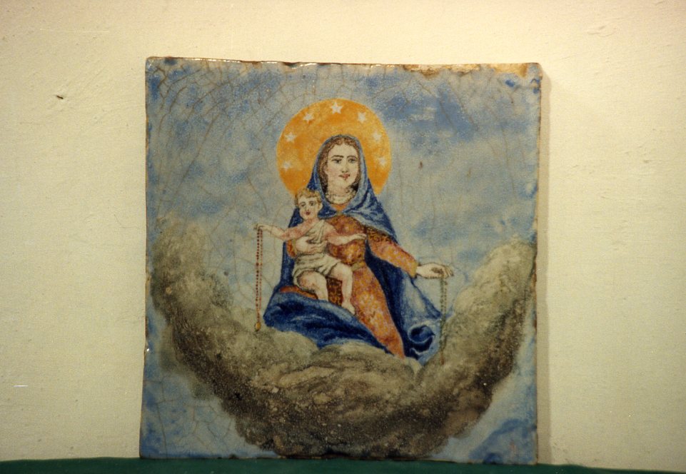 mattonella, frammento - bottega napoletana (fine sec. XIX)