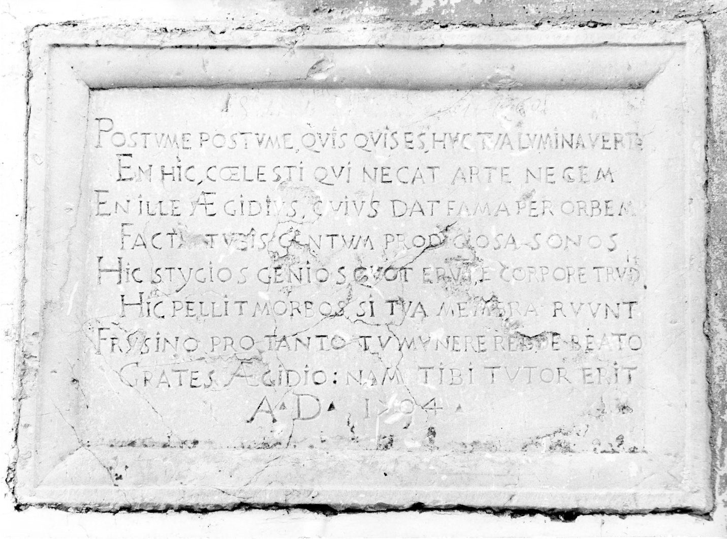 lapide documentaria, opera isolata - bottega Italia meridionale (sec. XVIII)