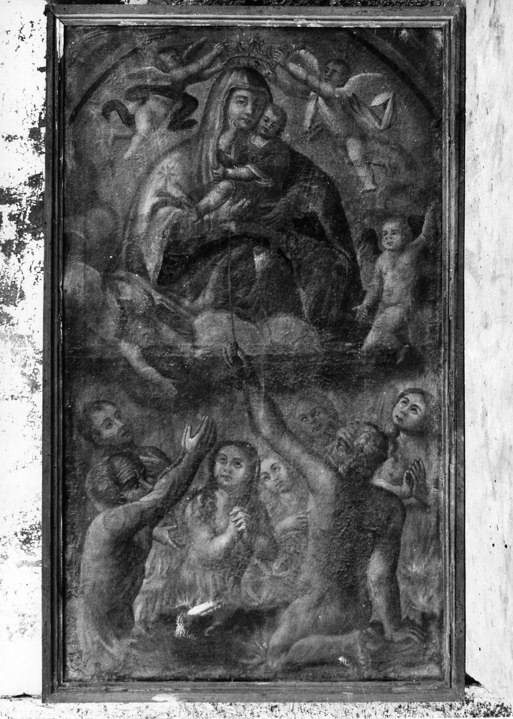 Madonna del Carmelo, Madonna che intercede per le anime del purgatorio (dipinto, opera isolata) - bottega molisana (secc. XVIII/ XIX)