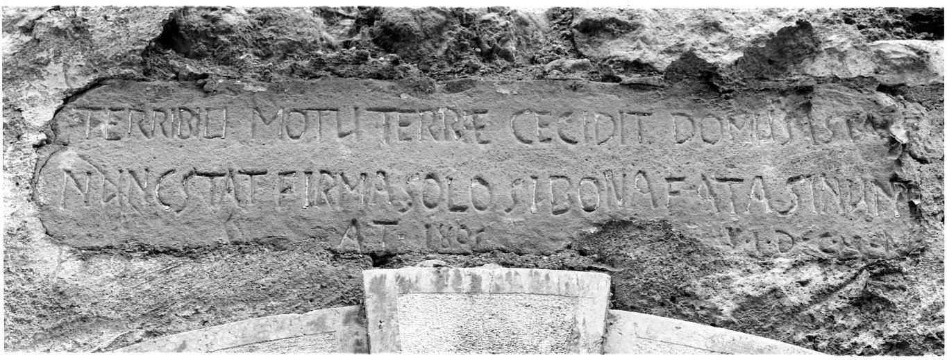 iscrizione (rilievo, opera isolata) - bottega molisana (sec. XIX)