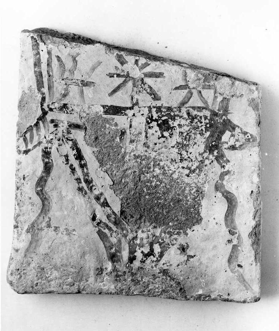 mattonella, frammento - bottega Italia meridionale (fine sec. XVI)