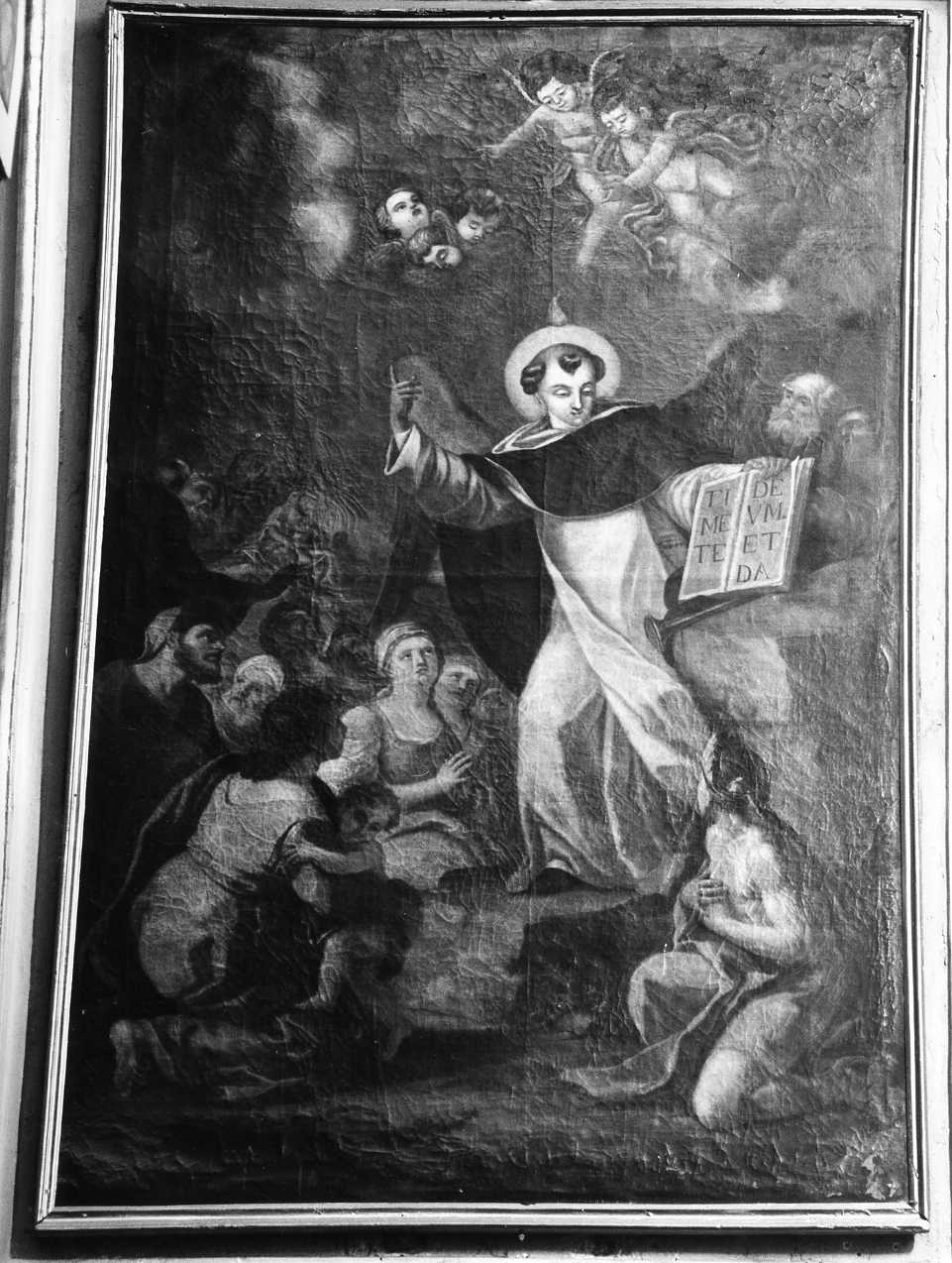 San Vincenzo Ferrer predica (dipinto) di Diano Giacinto detto Pozzolano (attribuito) (seconda metà sec. XVIII)
