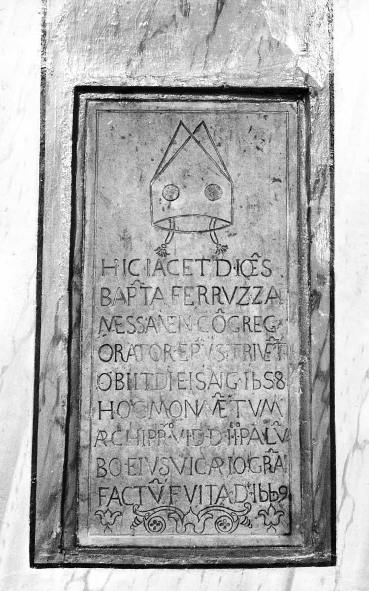 lapide tombale - bottega molisana (sec. XVII)