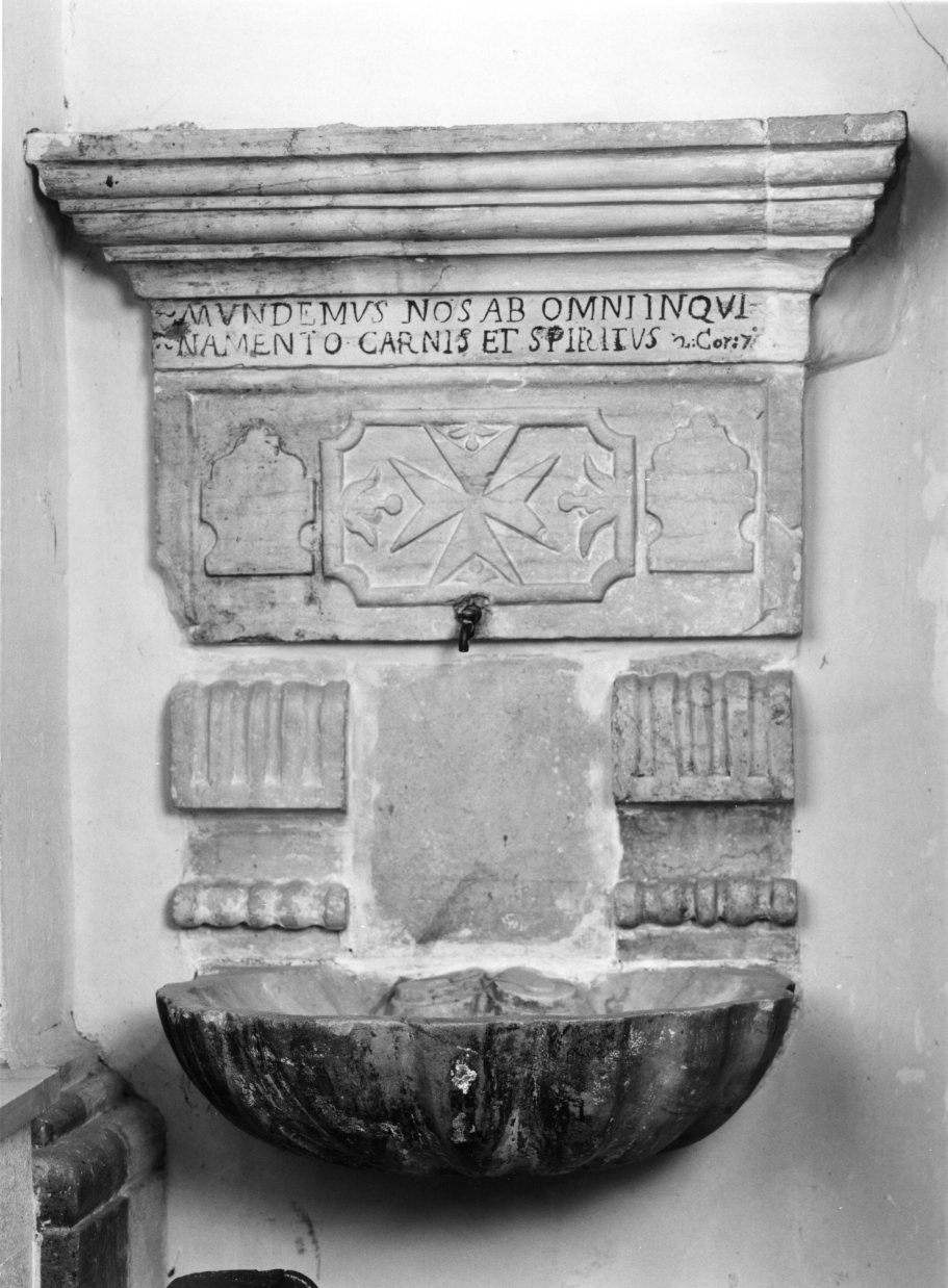 lavabo - a parete, opera isolata - bottega molisana (sec. XVIII)