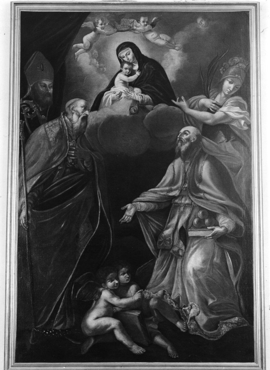 Madonna del Carmelo e santi (dipinto, opera isolata) di Granato Biagio (sec. XVIII)